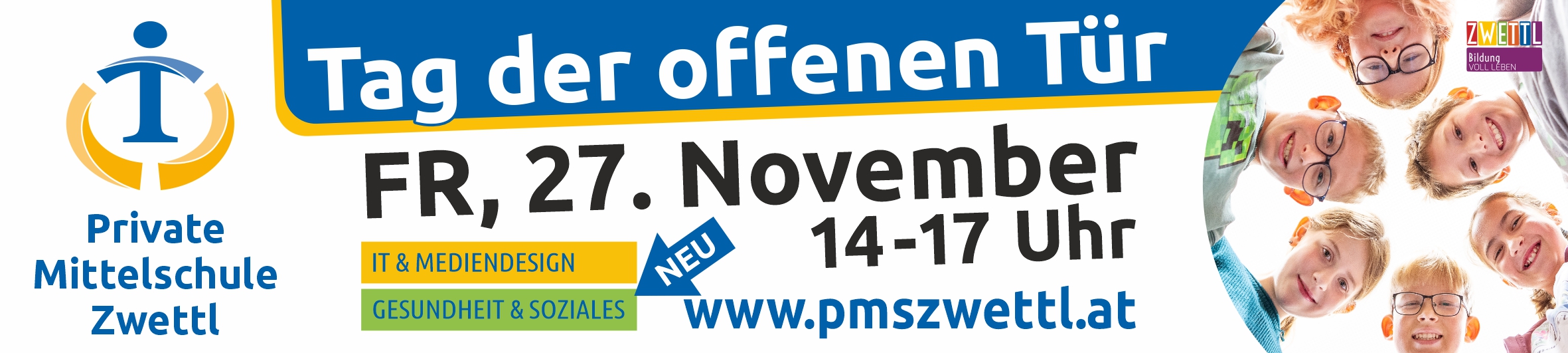 Tag der offenen Tür, Freitag 27. November, 14–17 Uhr